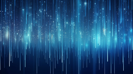 Abstract neon background. Blue glowing lines created with generative ai tools