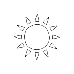 hand drawn sun icon