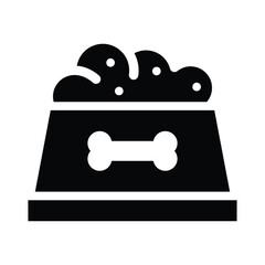 dog food glyph icon illustration vector graphic