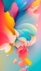 Fototapeta na wymiar Vertical colorful abstract background. Generative AI