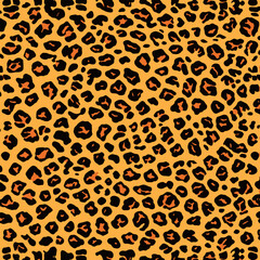 Leopard skin pattern, Jaguar skin pattern, animal skin texture, Vector. 
