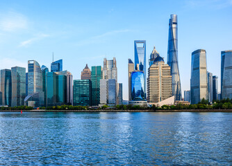 Obraz premium Shanghai skyline and modern buildings scenery, China.