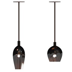 Naklejka premium chandelier on the ceiling isolated on white background, hanging lamp, pendant light, 3D illustration, cg render