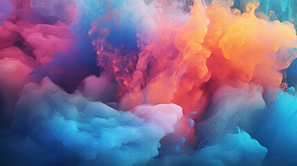Mist texture, colored haze. Mixture of colors with water , background , Generative AI.
