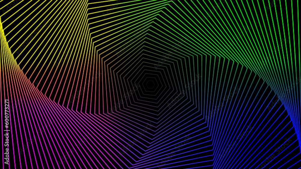 Poster multicolor redio wave abstract vector background. abstract background with connected line and dots.