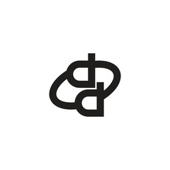 Obraz premium letter dd round simple logo vector