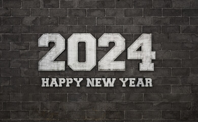 Fototapeta premium New Year 2024 Creative Design Concept - 3D Rendered Image 