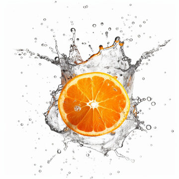 Vitamin C orange juice, wellness food, nutrition concept by generative AI