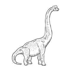 Dinosaur vector. suitable for animal icon, sign or symbol.
