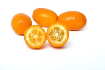 kumquat on a white background