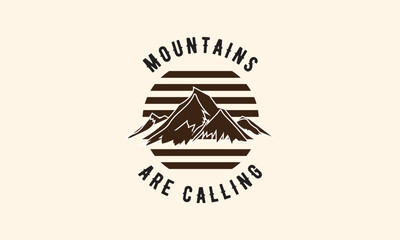 Mountain Vector With White Background,Icon,Logo,Design