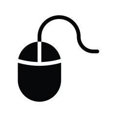 mouse glyph icon illustration vector graphic