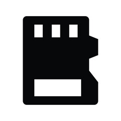 Fototapeta na wymiar memory card glyph icon illustration vector graphic