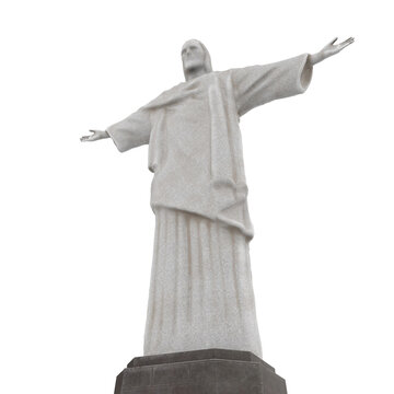 Christ Redeemer Statue Isolated