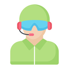 Commentator Flat Icon