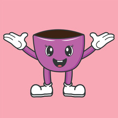 Cute cartoon character in groove style.