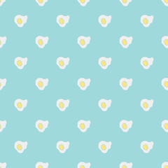 Seamless pattern with egg icons. Colored egg background. Doodle vector eggs illustration