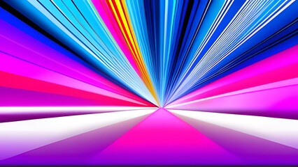 Neon-colored lights and speed glow lights - AI Generative
