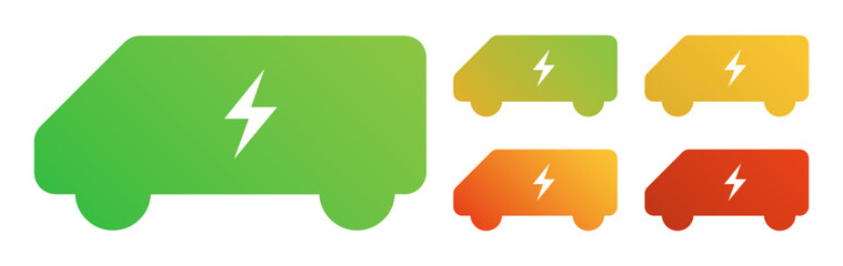 Vehicle charge level. A sign an energy station. Ecological fuel icon set, green fuel vector, energy sign and symbol concept on white background
