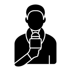 Journalist Glyph Icon