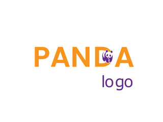 Creative  typography letter logo icon and panda  symbol vectors  graphic design  by illustration. © FarjanaYasmin