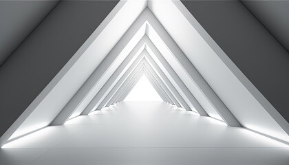 Abstract Futuristic empty floor and room Sci-Fi Corridor With light for showcase,room,interior,display products.Modern Future background technology interior concept. Generative AI