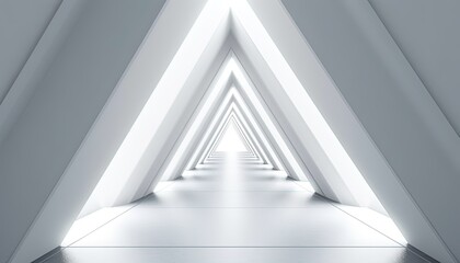 Abstract Futuristic empty floor and room Sci-Fi Corridor With light for showcase,room,interior,display products.Modern Future background technology interior concept. Generative AI