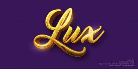 3d luxury style text editable font effect