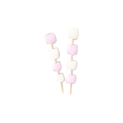 white and pink marshmallow
