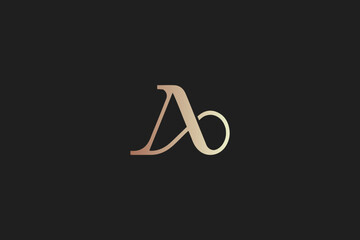 Letter A modern luxury wordmark typography logo design, letter a playful, beauty store icon