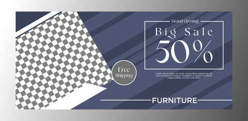 furniture sale banner with discount