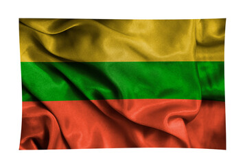 Flag of Lithuania silk background