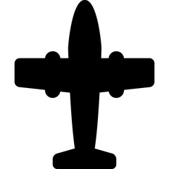 Small Plane With Two Engines Icon