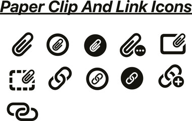 Paper Clip Icons Set