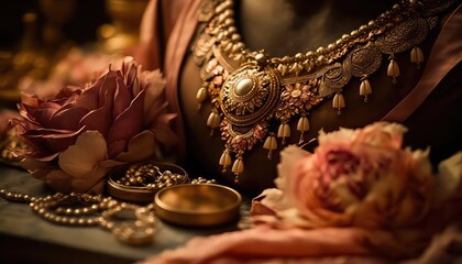 beautiful indian bridal jewelry wallpaper a perfect accessory generative ai