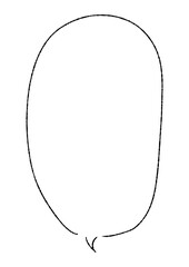 ペンの手描き吹き出し　黒