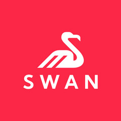 Swan lettermark m logo