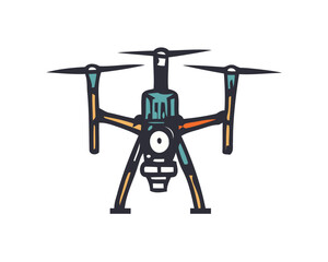 Flying robot drone with wireless camera surveillance