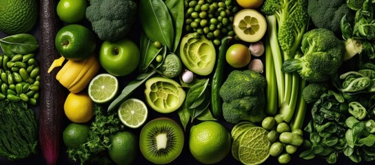 Assortment of healthy food dishes. Top view. Free space for your text