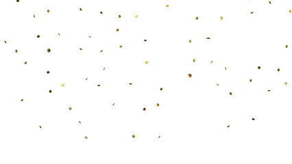 Fototapeta premium Glittering golden confetti png. Glittering golden
