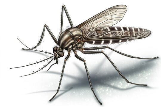 mosquito isolated on white background. Generated by AI