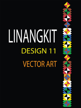 It is a traditional handicraft design by native tribes in East Malaysia usually with green, black, yellow, purple, brown, white, and orange threads