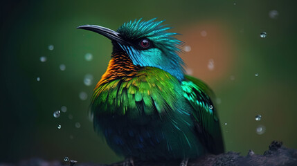 Beautiful bird. Generative AI.