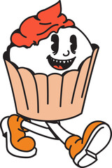 Hand drawn vector illustration of Pastry Retro Cartoon Art Style | Logo, Icon, Visual Identity, Asset