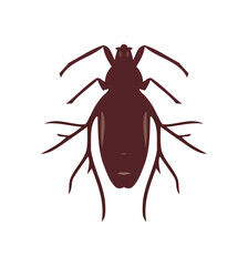 Insect cockroach symbolizes danger in unhygienic