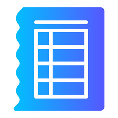 sheet gradient icon