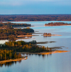 Latvian countryside, landscape, Lake  Sivers in Latgale.Springtime.