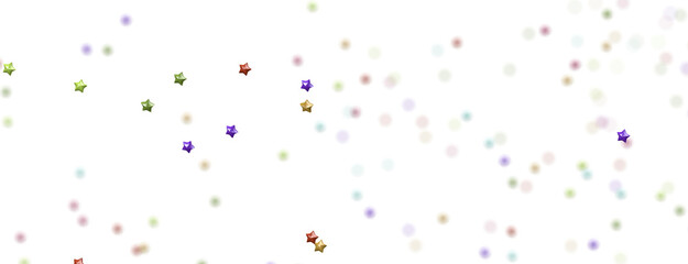 XMAS colored stars - png transparent