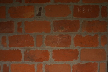 Red brick wall background texture