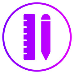 ruler gradient icon